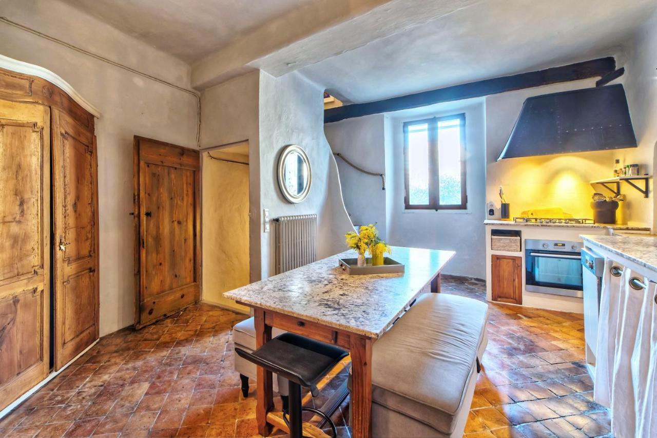 Townhouse Mougins In The Old Village, Fantastic View, Sea And Mountains 外观 照片