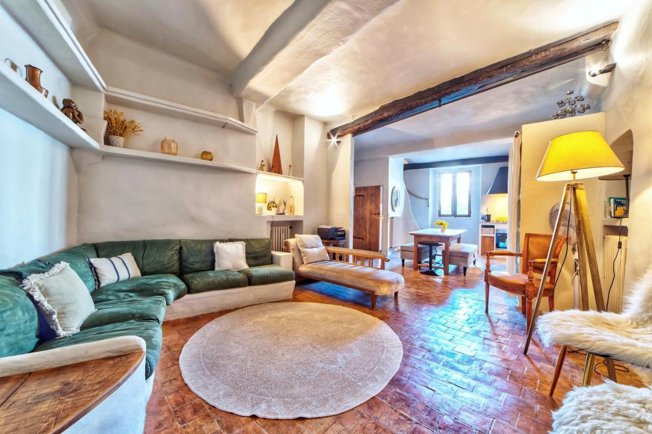 Townhouse Mougins In The Old Village, Fantastic View, Sea And Mountains 外观 照片