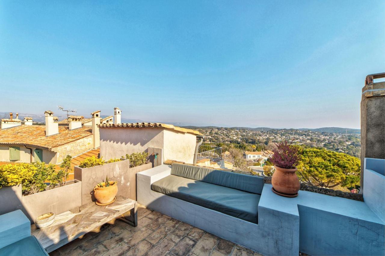 Townhouse Mougins In The Old Village, Fantastic View, Sea And Mountains 外观 照片