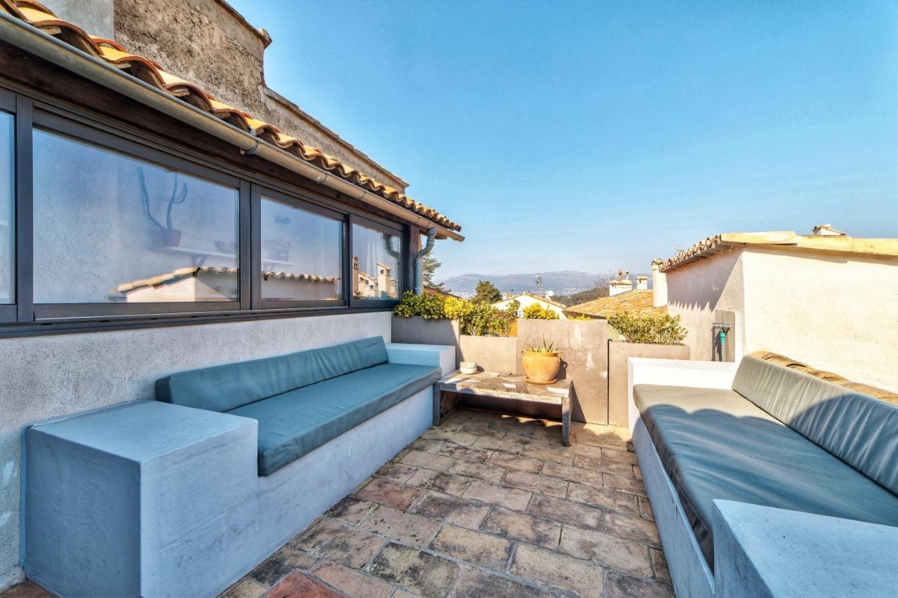 Townhouse Mougins In The Old Village, Fantastic View, Sea And Mountains 外观 照片